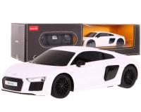 Távirányítós Audi R8 autó fehér színben 1:24 arányban